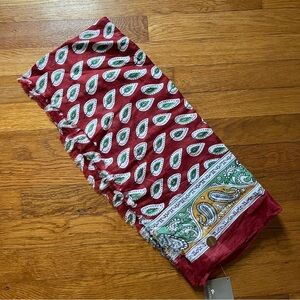NWT Red Patterned Scarf